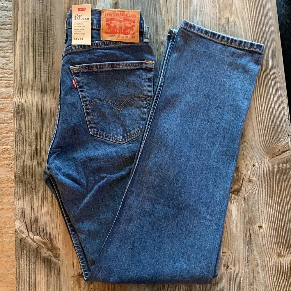 Levi’s 505 Regular Fit Stretch Men’s Jeans